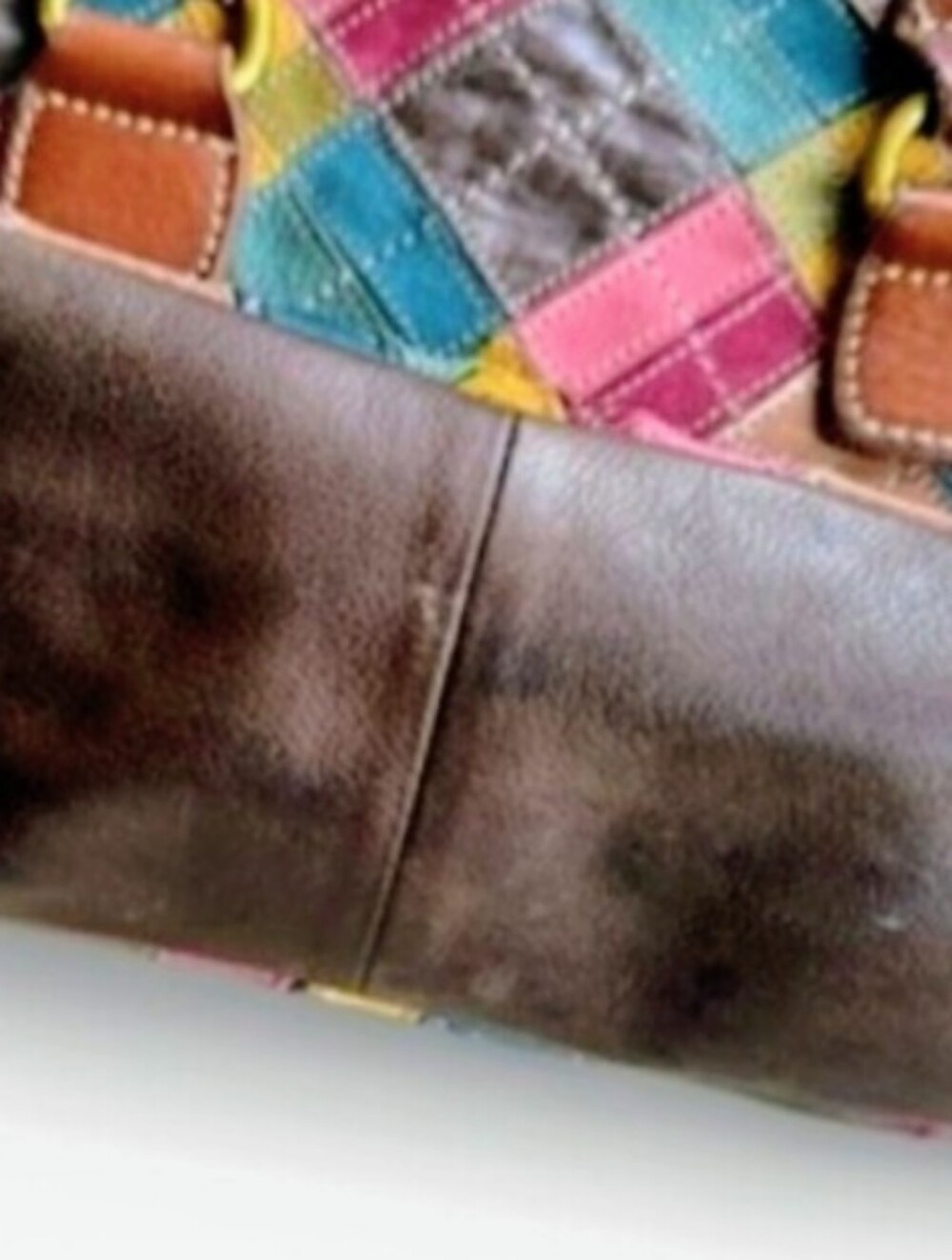 Fossil Patchwork Bag No Shoulder Strap 10"X11" - Picture 3 of 7
